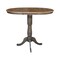 International Concepts Round 36 in Rd top ped table, 12 in leaf, 41.3 inh, bar Height, Hickory/Washed Coal, 36 W, 48 L, Wood K45-36RXT-6B-2 - alternate 2